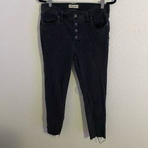 MADEWELL- Black 9” mid rise skinny- Size 32